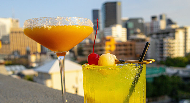 Cocktails on a Rooftop
